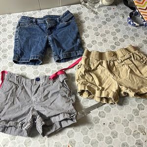 Bundle Set of 3 Sz 6 Small Youth Pants Bundle Shorts Faded Glory Osh Kosh Carter